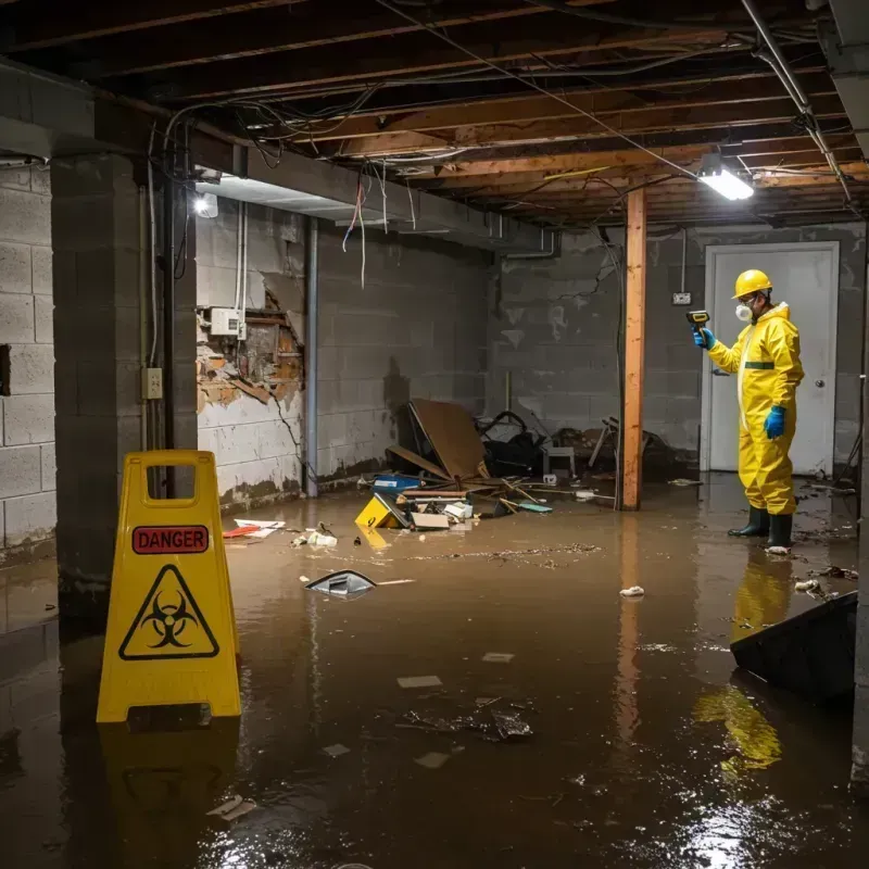 Flooded Basement Electrical Hazard in Tri-Lakes, IN Property